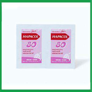Nhà Thuốc Thanh Vinh - Bột sủi Hapacol 80mg DHG giảm đau, hạ sốt hộp 24 gói 2 Nhà Thuốc Thanh Vinh - hapacol 80mg 1