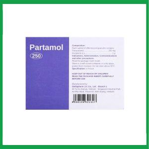 Nhà Thuốc Thanh Vinh - Cốm sủi Partamol 250 giảm cơn đau và sốt từ nhẹ đến vừa (20 gói x 1g) 2 Nhà Thuốc Thanh Vinh - partamol 1