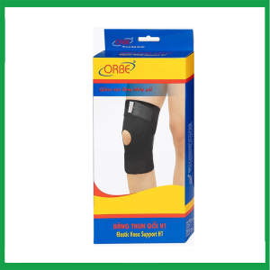Băng thun gối H1 màu đen size S/M Orbe hỗ trợ vận động khi chơi thể thao