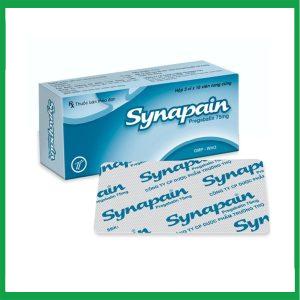 Thuốc Synapain 75 điều trị đau thần kinh động kinh cục bộ hộp 3 vỉ x 10 viên