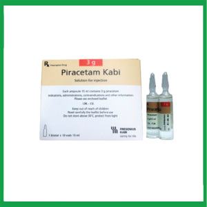 Thuốc Piracetam Kabi 3g/5ml điều trị suy giảm trí nhớ (2 vỉ x 5 ống x 15ml)