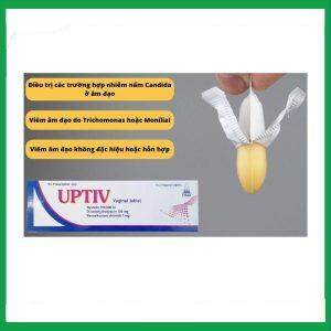 Nhà Thuốc Thanh Vinh - Viên đặt âm đạo Uptiv T.Man Pharma điều trị nấm Candida ở âm hộ, âm đạo (2 vỉ x 5 viên) 1 Nhà Thuốc Thanh Vinh - uptiv 1