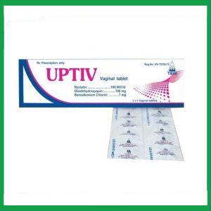 Viên đặt âm đạo Uptiv T.Man Pharma điều trị nấm Candida ở âm hộ, âm đạo (2 vỉ x 5 viên)