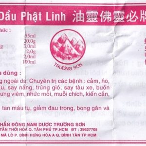 Nhà Thuốc Thanh Vinh - Dầu Phật Linh Trường Sơn điều trị cảm, ho, sổ mũi, nhức đầu, say nắng (1.5ml) 1 Nhà Thuốc Thanh Vinh - van ung dau phat linh 415f1e3305