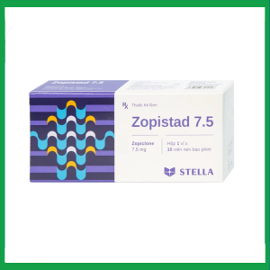 Thuốc Zopistad 7.5 Stella hỗ trợ điều trị ngắn hạn chứng mất ngủ (1 vỉ x 10 viên)
